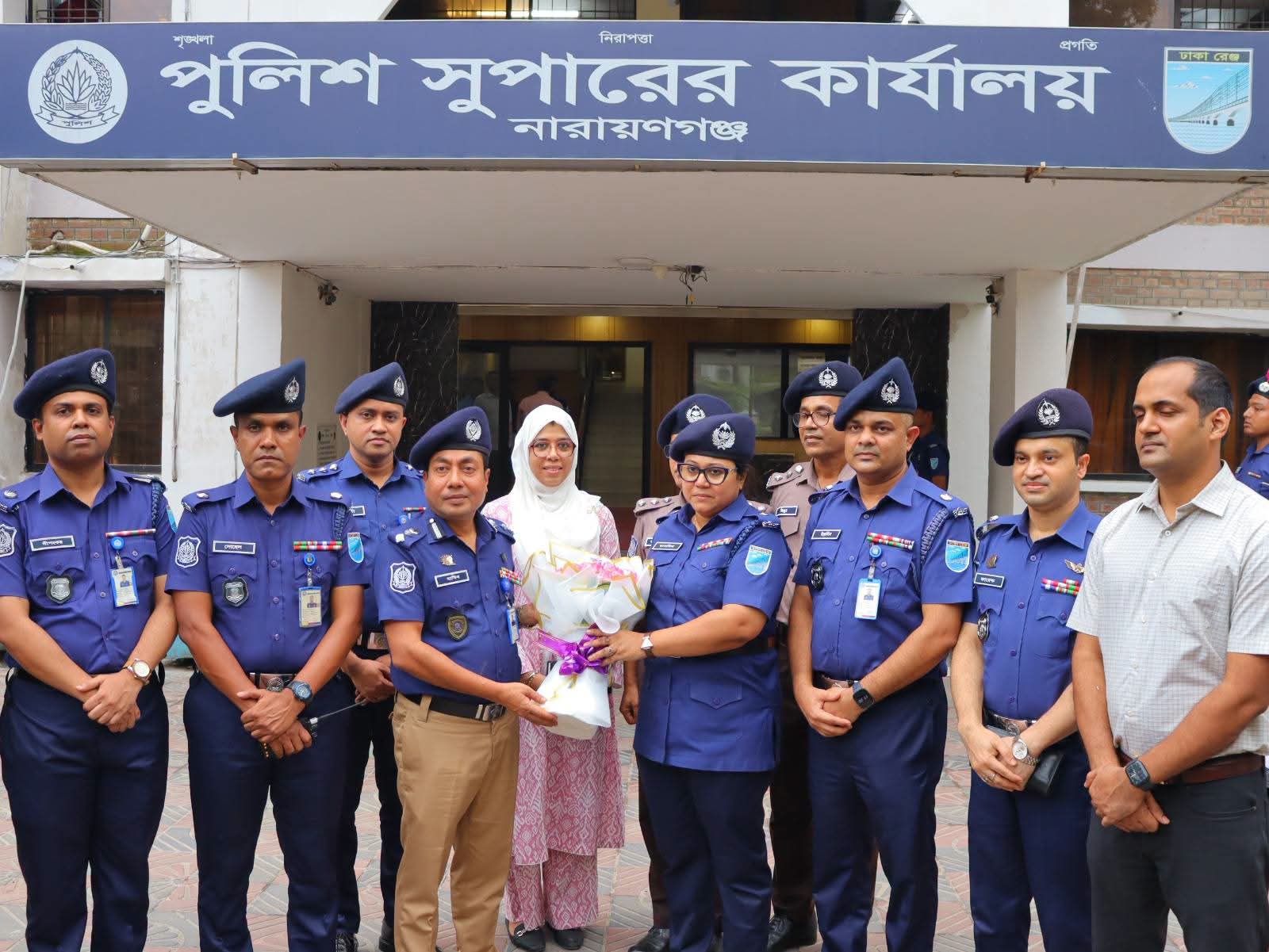 নাঃগঞ্জে নবাগত পুলিশ সুপার মোঃ হাবিবুর রহমান’র যোগদান